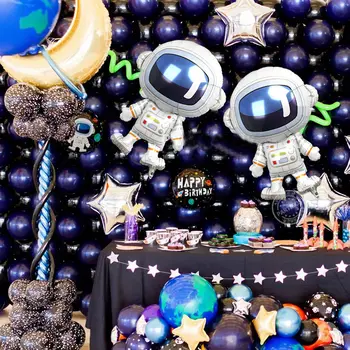 Vonkajší Priestor Strany Astronaut Rakety, balóny Fóliové Balóniky Galaxy Tému Party Boy Deti Narodeninovej Party Dekor Láskavosti hélium globals