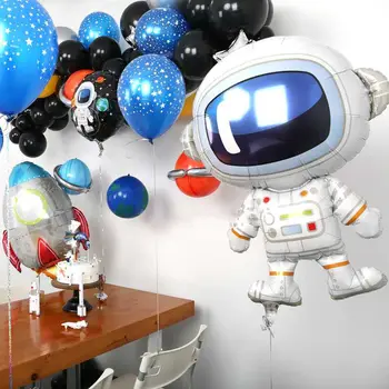 Vonkajší Priestor Strany Astronaut Rakety, balóny Fóliové Balóniky Galaxy Tému Party Boy Deti Narodeninovej Party Dekor Láskavosti hélium globals
