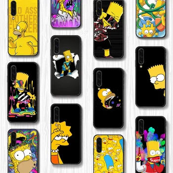 Vtipné Simpson cartoon Telefón Prípade Kryt Pre Samsung Galaxy A10 A11 A20 E A21 A30 A40 A41 A50 A51 A70 A71 A81 S 4G 5G black Späť
