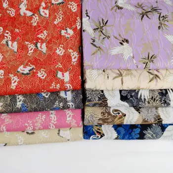 Vták Kvet DIY obrus a Patchwork Prešívanie bytový Textil Curtion Materiálu Hot Bronzový Textílie Japonský Štýl Textílie
