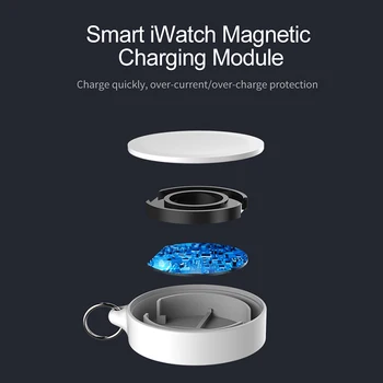 Vysoko Inteligentné Magnetické Bezdrôtová Nabíjačka pre IWatch Nabíjanie Keychain pre Apple Hodinky Série 1 2 3 4 USB Nabíjací Výkon