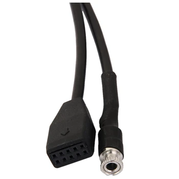 Vysoko Kvalitné Čierna 10 Pin 3,5 mm Jack zásuvky Auta, USB, AUX IN Kábel Adaptéra Pre BMW E39 E53 BM54 X5 E46