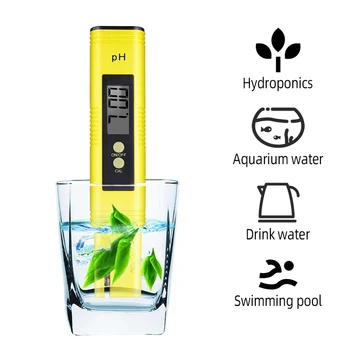 Vysoko precízny Digitálny pH Meter akvárium Pool Kvality Vody Test Nástroj Vlhkosť Teplota Slnečného svetla, Záhrade Testovanie
