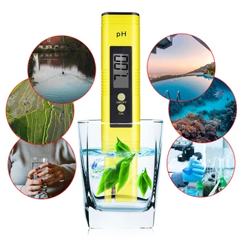 Vysoko precízny Digitálny pH Meter akvárium Pool Kvality Vody Test Nástroj Vlhkosť Teplota Slnečného svetla, Záhrade Testovanie