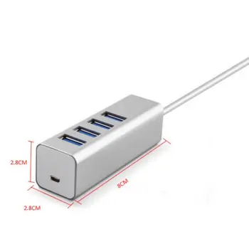 Vysoká Kompatibilita USB 3.0 Hub 4 Port, Hliníkové High-Speed USB Rozbočovač Prenosné Rozšírenie Údajov Hub Plug and Play .
