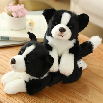 Vysoká Kvalita Simulácia Sheppdog Plyšové hračky Plyšové Realisticky Border Kólia Psa šteňa Hračky Domova Deti brithday