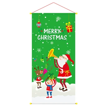 Vytiahnuť vlajka Vianoce, Nový Rok List Santa Claus Vytiahnuť Vlajka Strany Home Decor