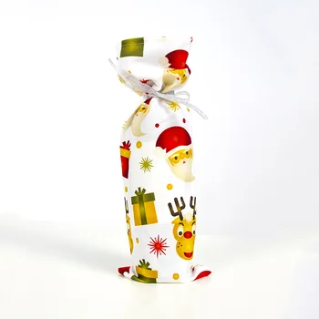 Vytlačené Vianočné Reštaurácia Fľaša Šampanského Kryt Hotel Candy Bag Domáce Víno Pohár Rukáv