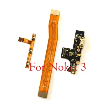 Výkon objem pásu tlačidlo hlavnej doske konektor USB typu C nabíjanie nabíjačky flex kábel mikrofón Pre Nokia 3 Nokia3