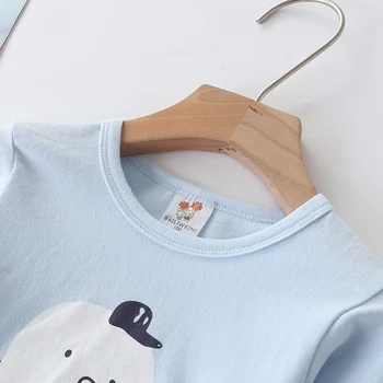 Výrobcovia priamy predaj 2019 jar a na jeseň nové dievča dlho puzdre spodnej tričko loptu tričko multi-farebné deti T-shirt