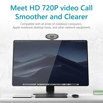 Výsledné Video Prácu Domov Príslušenstvo HD 720P Kamera, Vstavaný Mikrofón, Otáčanie 360 USB Ovládač Zadarmo Web Kamery