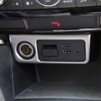 WELKINRY auto auto kryt pre Mazda CX-5 KE 2016 ABS chrome prednej strane konzoly cigaretový dym Ľahšie nabíjačku USB zásuvky výbava