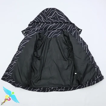 WELLDONE Bundy Kabáty Muži Ženy Zimné Nové Klasický Prvok Tlač Teplá Nadol Bunda kórejský Módne Zips s Kapucňou, Oblečenie