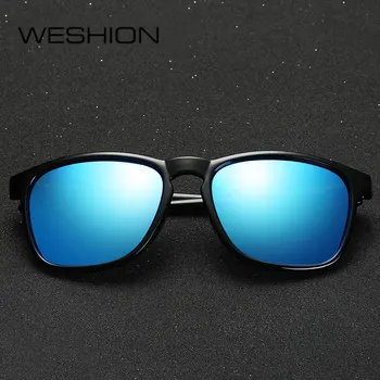 WESHION slnečné Okuliare Mužov Polarizované 2018 Šport Námestie Slnečné okuliare Značky Desiger UV400 Reflexné Gafas De Sol Vysokej Kvality Lacnejšie