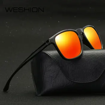 WESHION slnečné Okuliare Mužov Polarizované 2018 Šport Námestie Slnečné okuliare Značky Desiger UV400 Reflexné Gafas De Sol Vysokej Kvality Lacnejšie