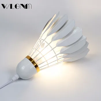 WLGNM Prívesok Lampa Železa Bedminton Moderné Závesné Osvetlenie Pre Spálne, Obývacia Izba E27 Vnútorné Osvetlenie umeleckou Výzdobou Prívesok Lampy
