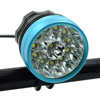 WasaFire 20000 Lumen 12*T6 LED Požičovňa Lampou predného Svetlometu Jazda na Bicykli Bicykel Predné Svetlo pre Noc na Koni+ laser zadné svetlo
