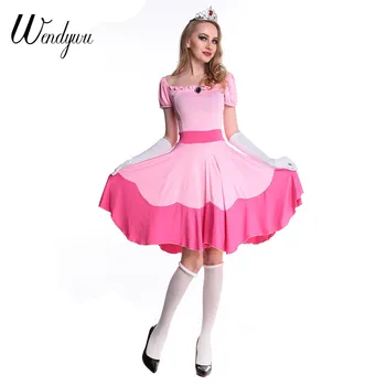 Wendywu Dospelých Krásy Princezná Cosplay Party Halloween Roztomilé Ružové Šaty, Kostýmy pre Ženy
