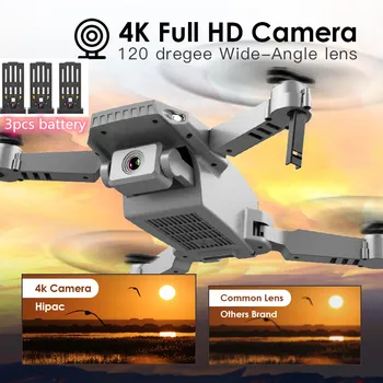 WiFi FPV RC Drone S 4K HD Dual Kamery Mini Drone Skladacie WIFI FPV Quadcopter S 3ks drone batériu dlho lietanie lietadiel