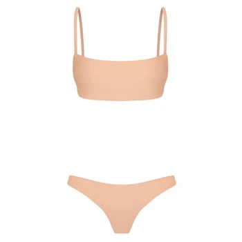 Womail Ženy Bandeau Obväz Bikini Set Push-Up Brazílske Plavky, Plážové Oblečenie Pevné Sexy Polyester Plavky Na Leto C0530*30