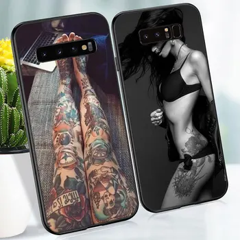 Y67 Sexy Tetovanie Dievča, Mäkké Silikónové puzdro pre Samsung Galaxy Note 10 S20 Ultra Plus Lite A01 A11 A21 A41 A51 A71 A81 A91