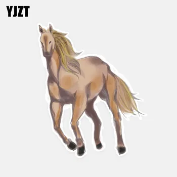 YJZT 11,2 CM*14 CM Cartoon Zvierat Kôň PVC Pekné, Kvalitné Auto Nálepky Odtlačkový 5-0733