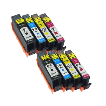 YLC 8 pack 4 farby 655XL kompatibilné atramentové kazety Pre HP655 XL deskjet 3525 4615 4625 5525 6520 6525 tlačiareň