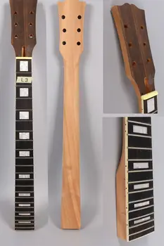 Yinfente Elektrická gitara krku nahradenie 22 pražec 24.75 Palcový Rosewood Hmatník skrutka na Pekné Vložkou