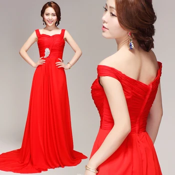 Z 2016 nový príchod zásob materskej plus veľkosť svadobné šaty večerné šaty červené dlhé hlboké golier sexy Veľkoobchodné Ceny 3228