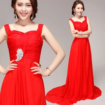 Z 2016 nový príchod zásob materskej plus veľkosť svadobné šaty večerné šaty červené dlhé hlboké golier sexy Veľkoobchodné Ceny 3228