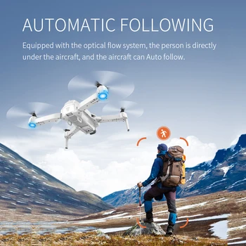 ZLRC GPS Drone S162 4K 1080P HD Kamery 5G WIFI FPV Skladacia Quadcopter Jedno-Tlačidlo Návrat RC Vzdialenosť 500 Metrov Dlhá výdrž Batérie