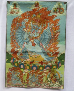 Zberateľskú Tradičného Tibetského Buddhizmu v Nepále Thangka Buddha obrazy ,Veľká veľkosť Budhizmus hodváb brocade, maľovanie p002698