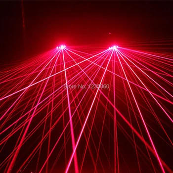 Zelené / Červené Laserové Rukavice Tanec Fáze Show Svetlo s 4 ks Lasery, LED Fáze Rukavice Svietiace Rukavice Diskotéka DJ Club Party