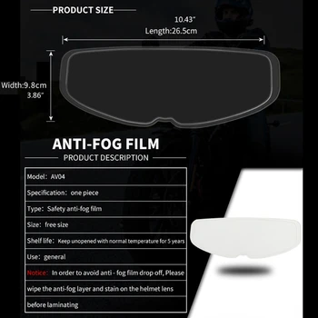 Zimné Anti Fog motocyklové prilby Filmy Univerzálny Jasné, Anti-Fog Patch Film A0NE