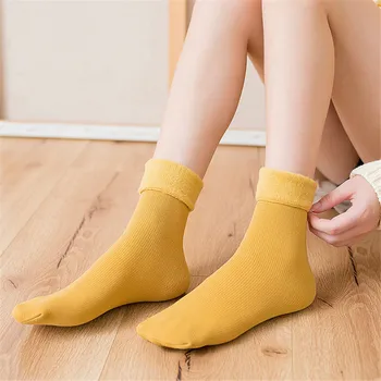 Zimné Ponožky Pre Ženy Udržať v Teple Priedušná valivé Calcetines Bežné Farebné Plus Nežnej Ženy Ponožky Pevné