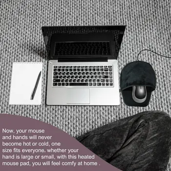 Zimné USB Vyhrievaná Podložka pod Myš Mousepad Podložka Mause Ručné Teplejšie S Wristguard Teplé Zimné Mouse Mat USB Port