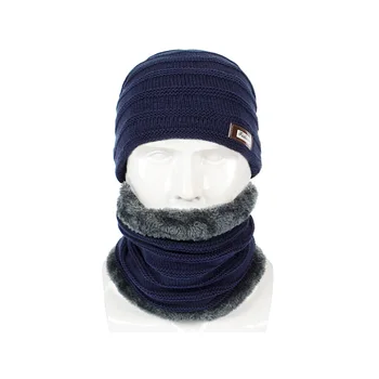 Zimné nová vlna mužov klobúk vonkajšie lezenie, kempovanie rybársky klobúk vetru pletený hat plus cashmere šatka, klobúk nastaviť