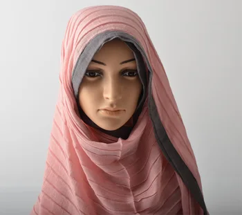 Zimné Šatky ženy móda bavlnená šatka,Vlnky vzor,obyčajný moslimských hidžáb,šály a šatky,šály, zábaly,pončá a plášte