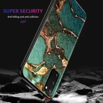 Zlaté Fólie Mramoru Textúra Kryt Pre Samsung Galaxy s rezacím zariadením S10 6.1 S20 S9 S8 Note10 Lite Plus Ultra 5G S10e 8 9 Black Tpu Telefón Prípadoch