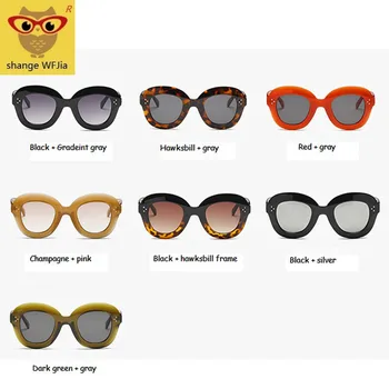 Značky Retro Cat Eye slnečné Okuliare Ženy Sexy Luxusné Značky Dizajnér Slnečné okuliare Žena Nit Odtiene Veľký Rám Štýl Okuliarov Ocu