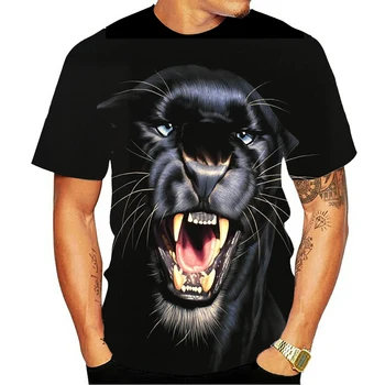 Zvierat Lev, tiger tvár človeka T-shirt 3D printe Nové voľné lev bežné majestátne letné módne Tričko Harajuku nadrozmerné t tričko
