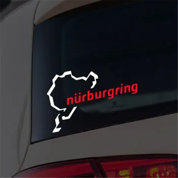Závodné Cestné Nurburgring Auto Nálepky, Auto Telo Okno Odtlačkový Prihlásiť Vinyl Dekorácie, Nálepky