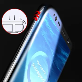 Úplné Pokrytie Poistného 9H Zakrivený Povrch Tvrdené Sklo Screen Protector Kryt pre Samsung S8/S9/note8 S8/S9 Plus