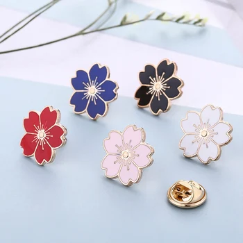 Čerešňové Kvety Kvetinové Brošňa Kolíky Tlačidlo Kolíky Denim Jacket Pripnúť Odznak Japonskom Štýle, Šperky, Darček Pre Dievčatá
