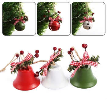 Červená Jingle Bells Ozdoby na Vianočné stromčeky Party Dekorácie Vianočné Páse s nástrojmi Zvon Biela Prívesky S Kovovou Zelená SD 5cm Bell