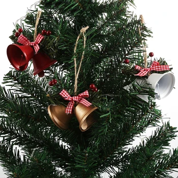Červená Jingle Bells Ozdoby na Vianočné stromčeky Party Dekorácie Vianočné Páse s nástrojmi Zvon Biela Prívesky S Kovovou Zelená SD 5cm Bell