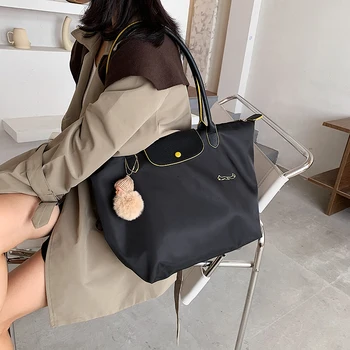Čierna Taška Pre ženy 2021 štýlový Oxford jeden-taška cez rameno pre instagram, tote taška na nákupy