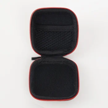 Čierne Mini Skladovanie Taška Prenosná Malé Zips Prípade Pre Slúchadlá , Dátový Kábel , Kľúče , EVA Kontajner Slúchadlá Puzdro, Držiak