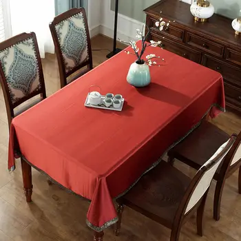 Čisté Farby, Vyšívané Obdĺžnikový Stôl Handričkou High-grade Zlaté Modrý Štvorec Okrúhly Obrus Home Party Dekorácie Zahŕňa