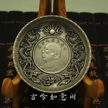 Čína STARÉ Tibetské striebro Čínske Striebro, mince, platne